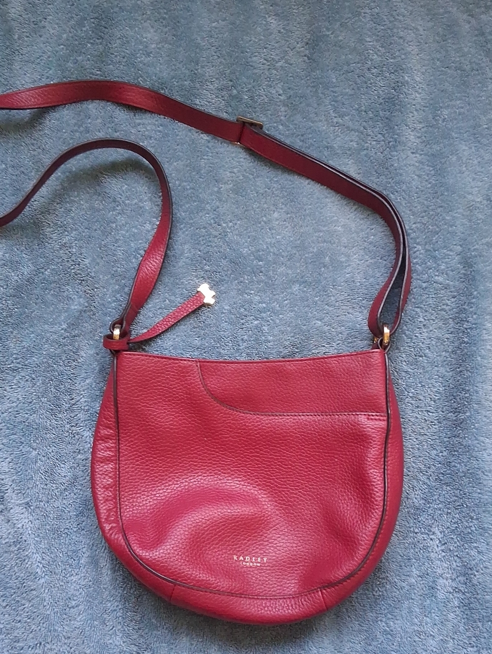 Radley London Red Pebbled Leather Crossbody Bag